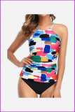 peopleterritory Print Backless 2 Piece Bikini Sets For Women