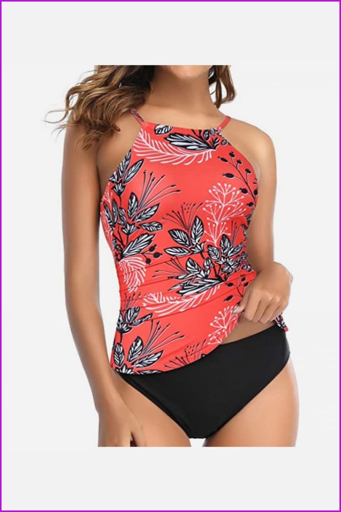 peopleterritory Print Backless 2 Piece Bikini Sets For Women