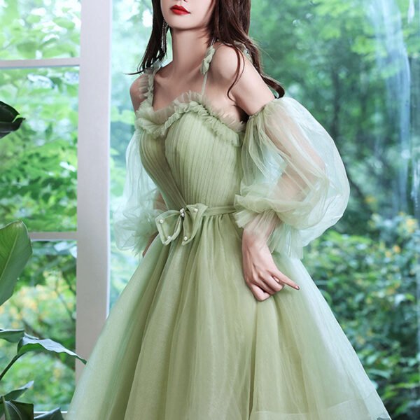 Cute Green Tulle Short Prom Dress. Green Puffy Homecoming Dresses