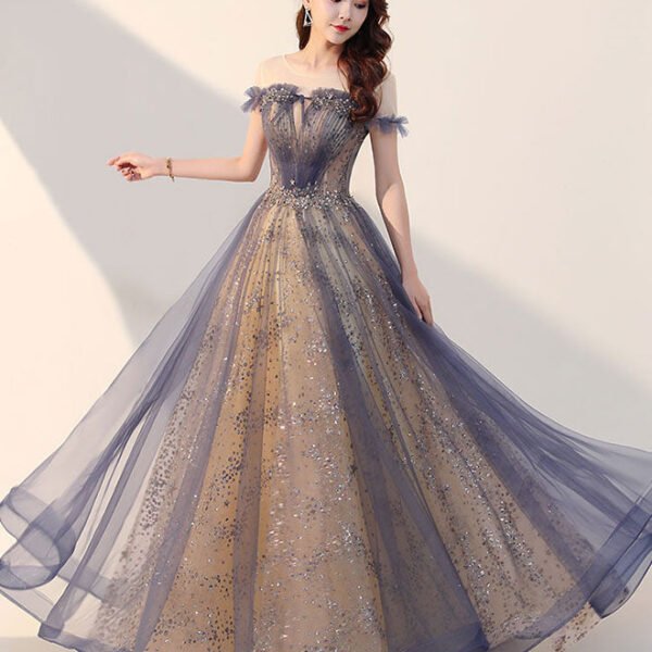 Elegant Tulle Long Prom Dress. Tulle Formal Dress